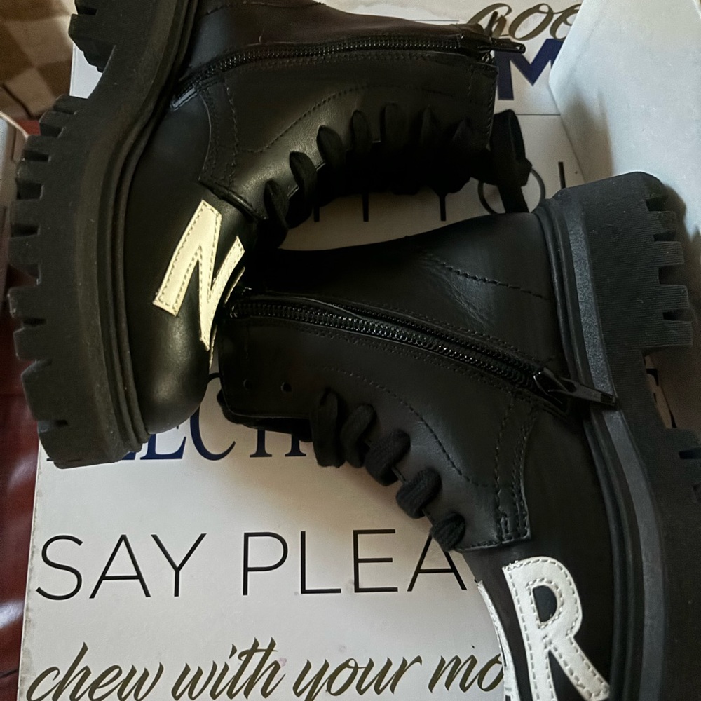 MARNI kids black leather booties brand new🔥